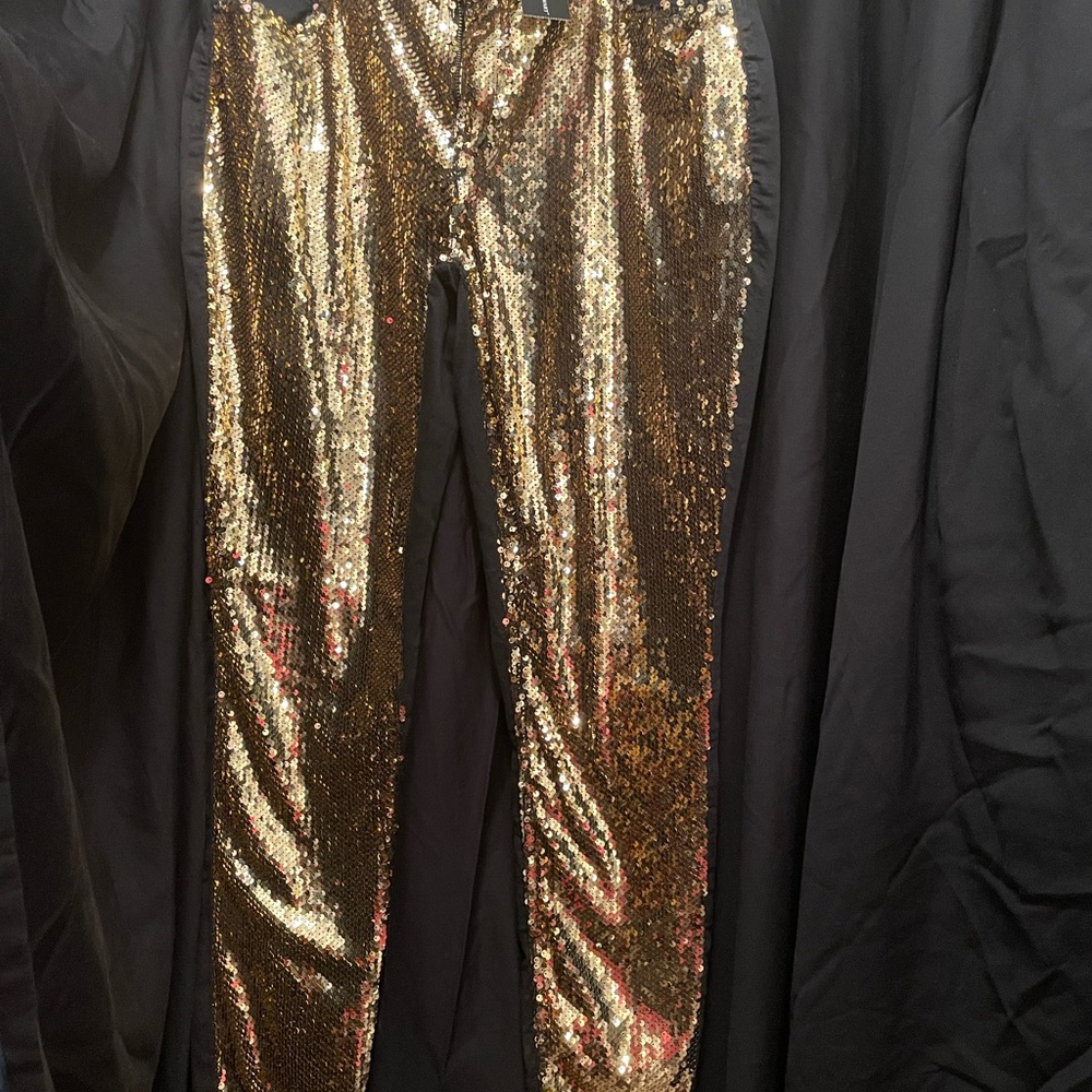 Gold/black Sequin pants